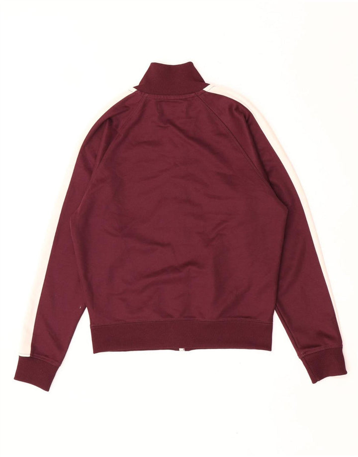 Fred Perry Jungen-Trainingsanzug-Top-Jacke, 9–10 Jahre, mittleres Kastanienbraun, Farbblock