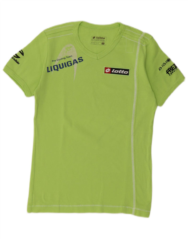 Lotto Damen-T-Shirt mit Grafik, UK 10, Größe S, Grün