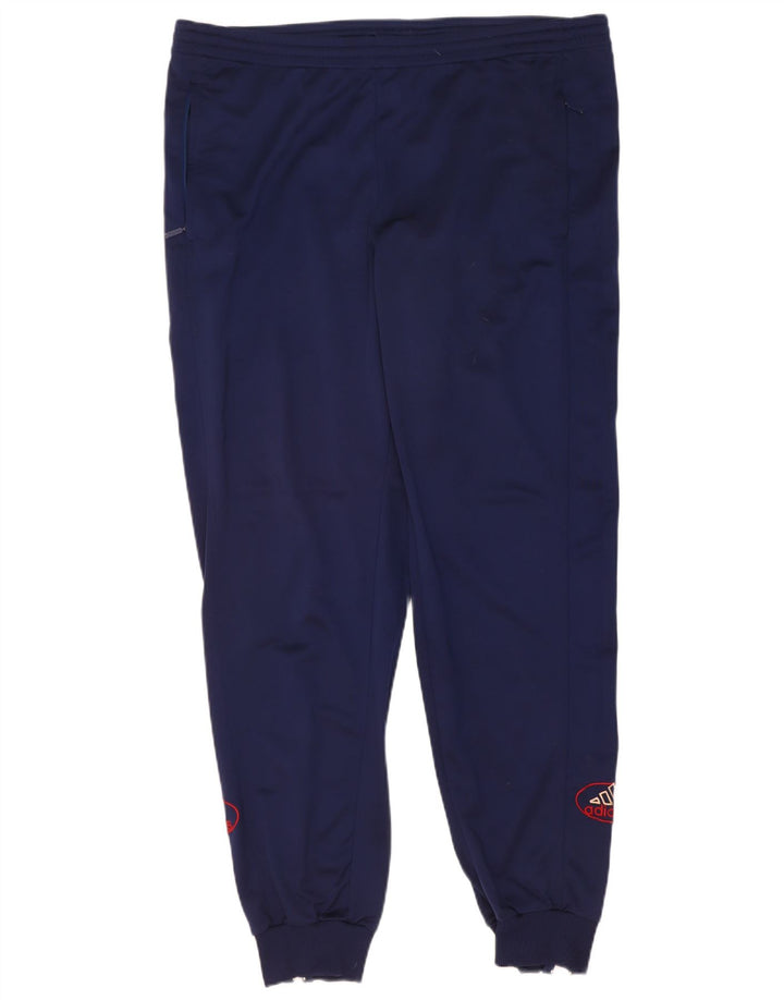 ADIDAS Mens Tracksuit Trousers Joggers UK 40/42 Medium Navy Blue Polyester