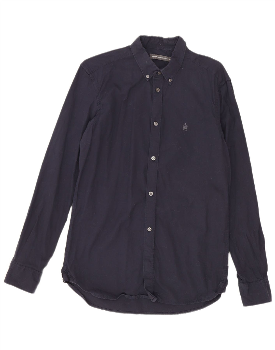 French Connection Herren-Hemd aus Baumwolle in mittlerem Marineblau