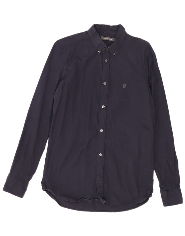French Connection Herren-Hemd aus Baumwolle in mittlerem Marineblau