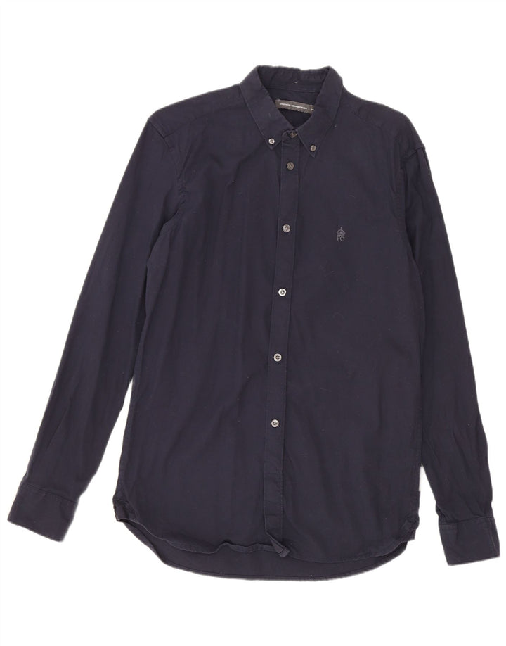 French Connection Herren-Hemd aus Baumwolle in mittlerem Marineblau