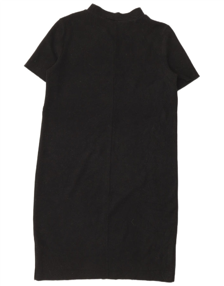 Zara Damen Trafaluc Etuikleid UK 14 Mittelschwarze Baumwolle