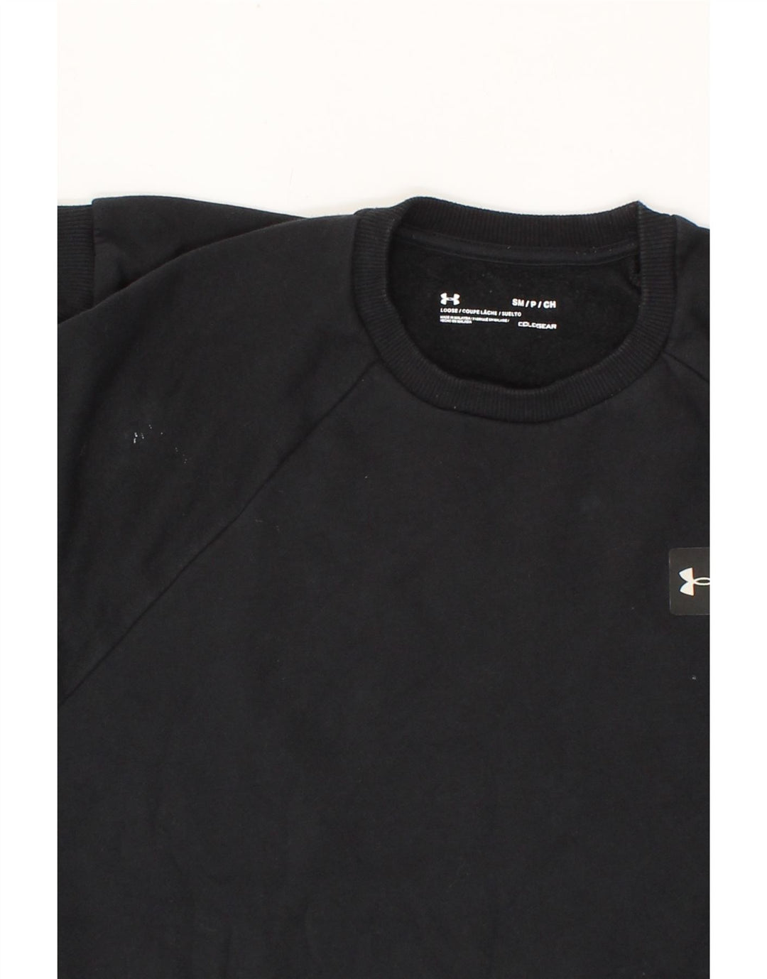 UNDER ARMOUR Mens Cold Gear Sweatshirt Jumper Small Black Vintage Under Armour and Second-Hand Under Armour from Messina Hembry 