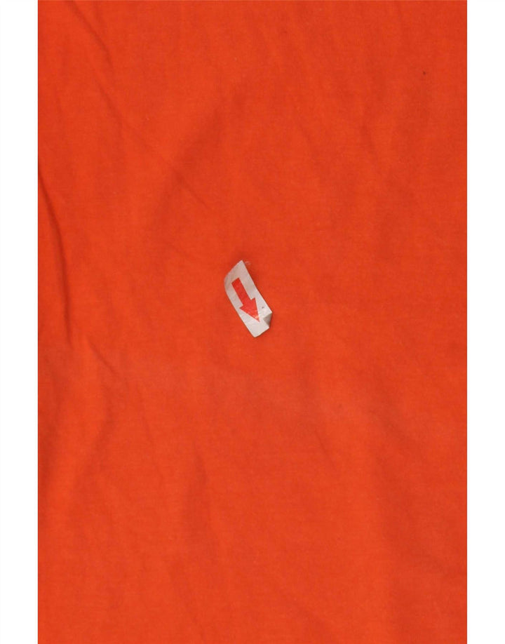Fila Herren Grafik-T-Shirt-Oberteil aus mittelorange gestreifter Baumwolle