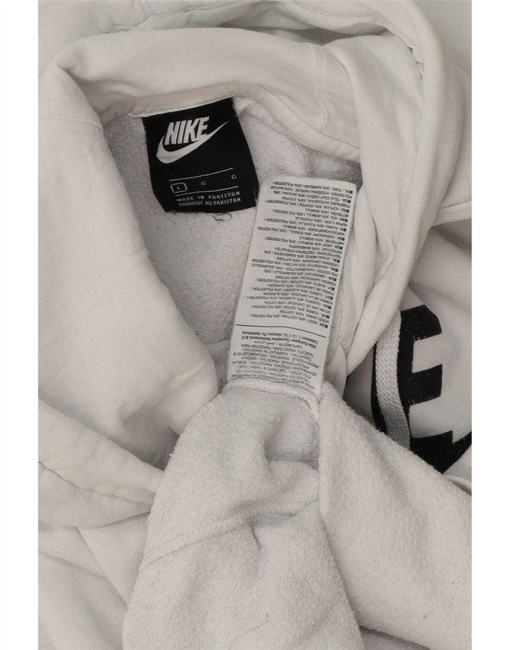 Nike Herren-Kapuzenpullover mit Grafik, groß, aus weißer Baumwolle