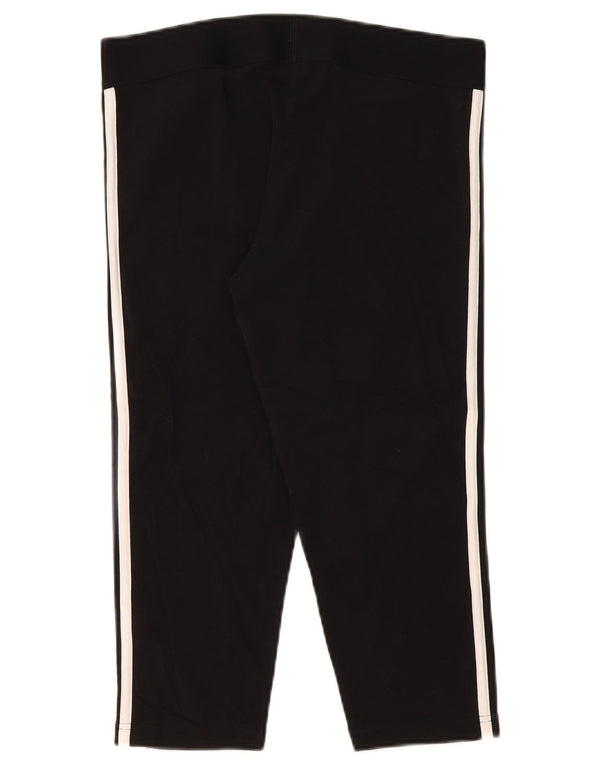 Adidas Damen Capri-Leggings UK 16/18 Große schwarze Baumwolle