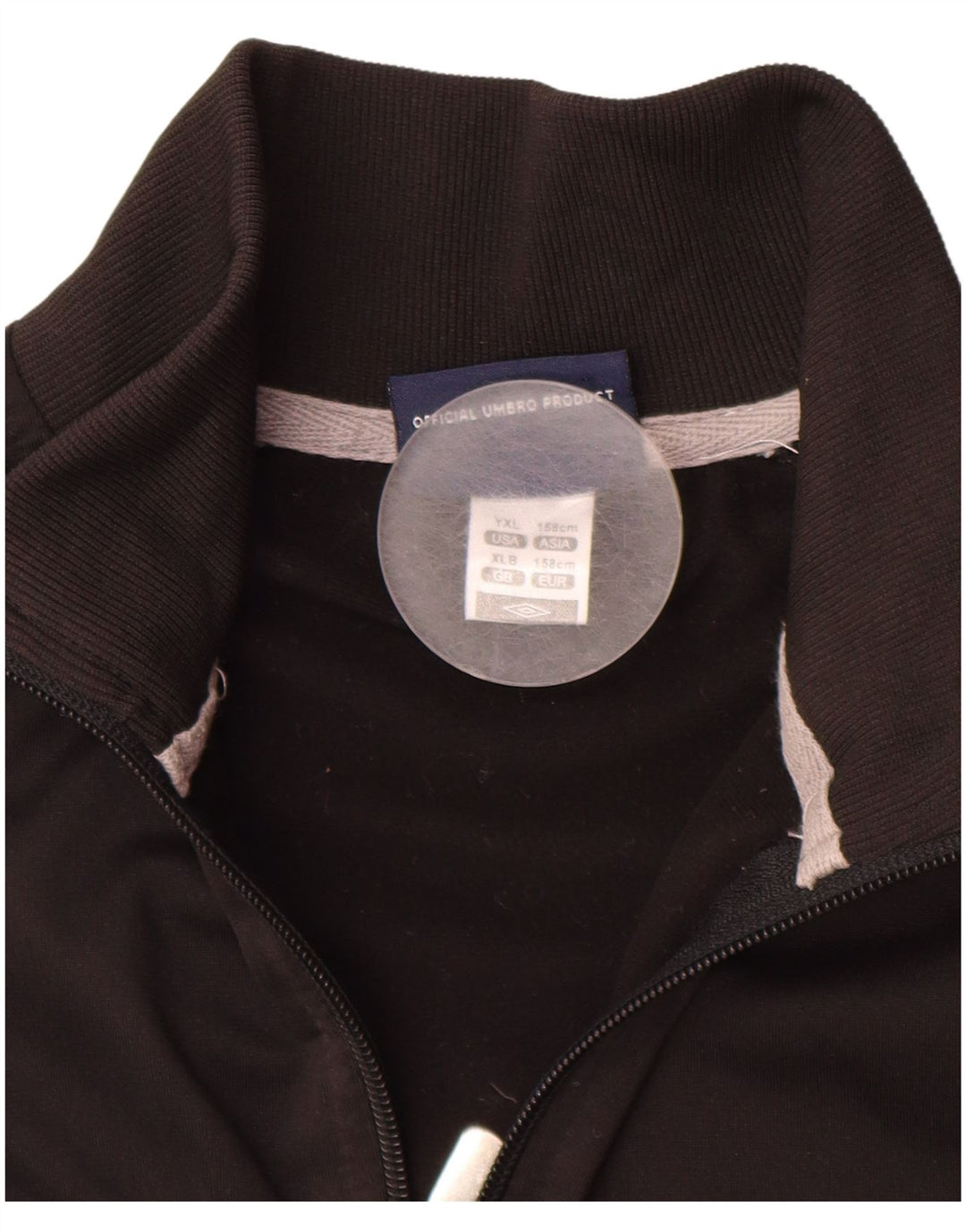 UMBRO Jungen-Trainingsanzug-Top-Jacke, 12–13 Jahre, XL, schwarzes Polyester