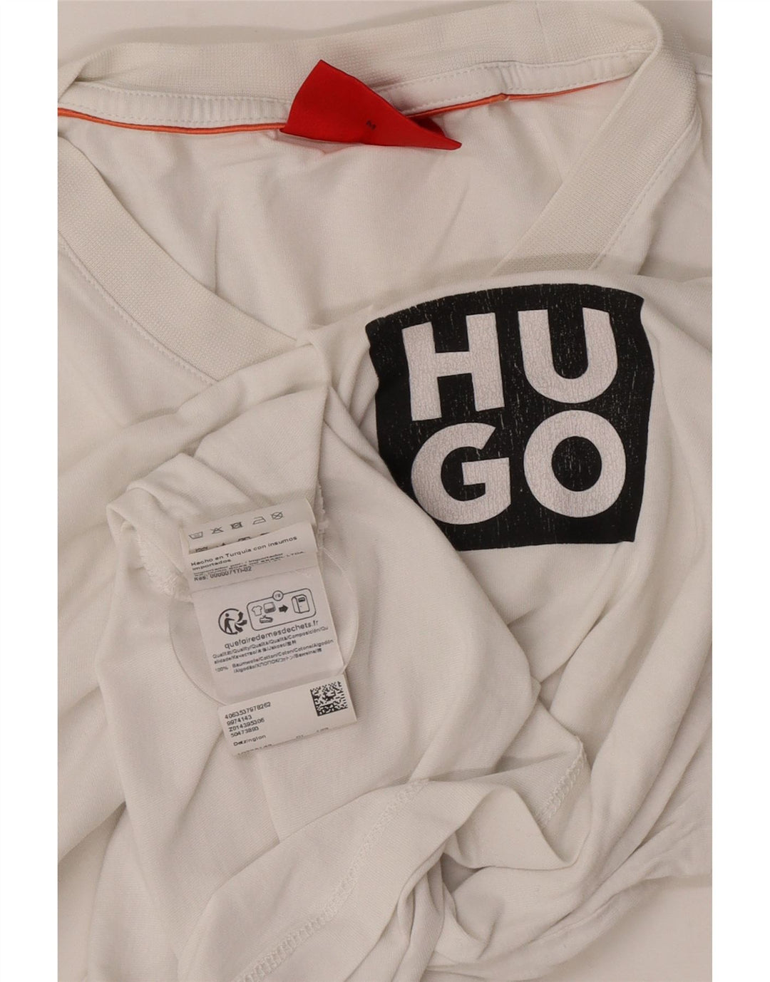 Hugo Boss Herren-T-Shirt mit Grafik, mittelweiße Baumwolle