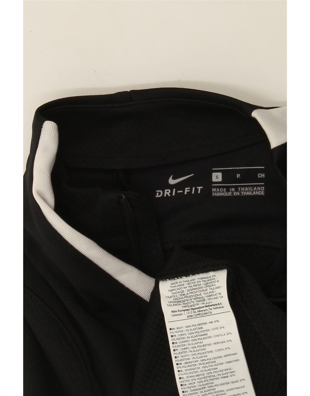 NIKE Herren Dri Fit Pullover-Trainingsanzug mit Reißverschluss, Größe S, Schwarz, Farbblock