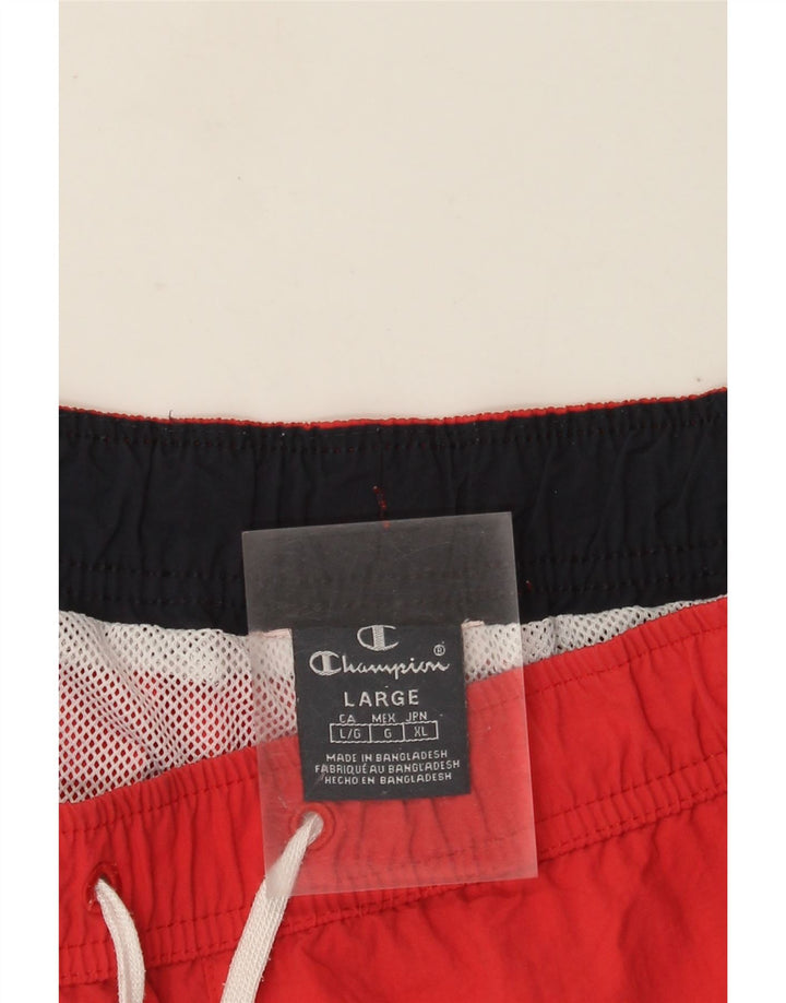 Champion Herren Badeshorts mit Grafik, Größe L, Rot