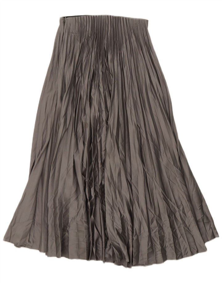Zara Damen Faltenrock XS W24 Grau Polyester