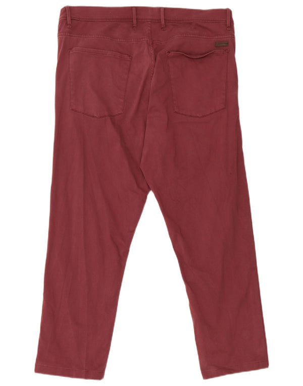 Trussardi Slim Chino-Hose für Herren IT 52 XL W38 L26 Burgund