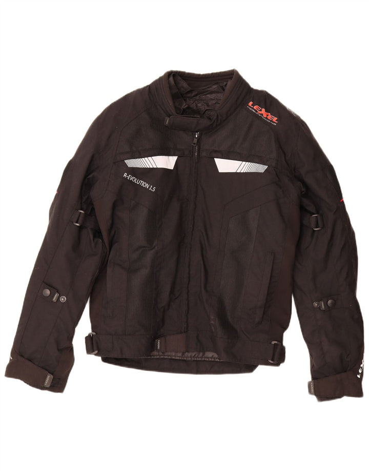 LEXEL Herren Graphic Racer Jacke UK 40 Large Schwarz