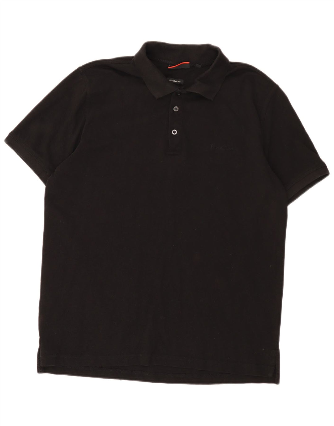 Pierre Cardin Herren-Poloshirt mit normaler Passform, große schwarze Baumwolle
