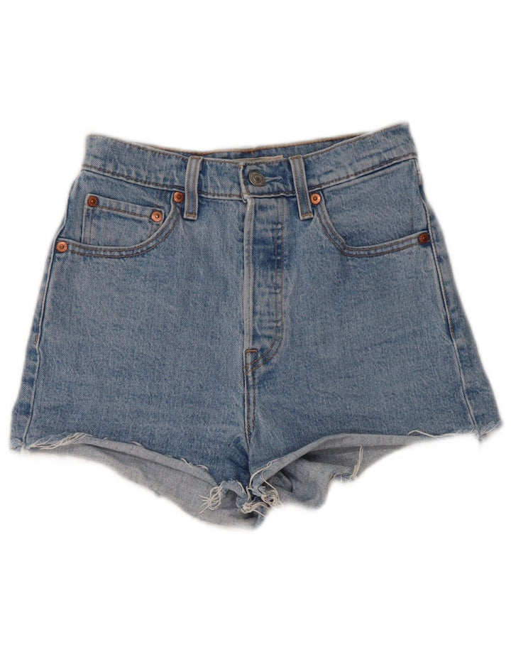 LEVI'S Damen Ribcage Denim Shorts W25 XS Blau