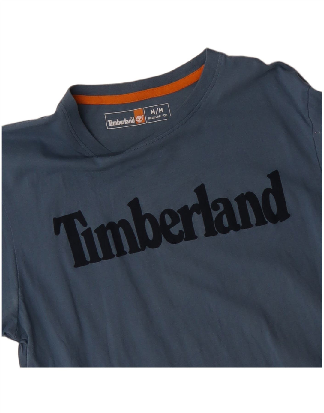 TIMBERLAND Herren-T-Shirt mit normaler Passform, mittelblauer Baumwolle, Grafik