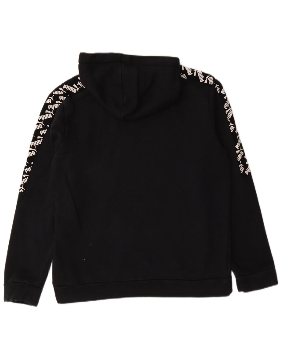 Puma Herren Grafik-Hoodie-Pullover aus mittelschwarzer Baumwolle