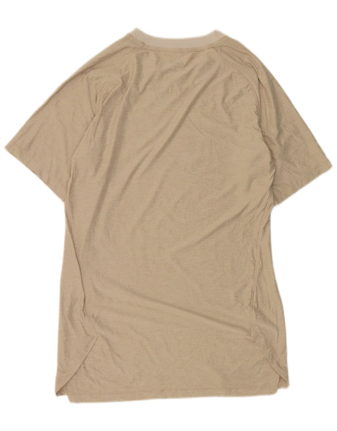 PUMA Mens T-Shirt Top Small Beige Polyester