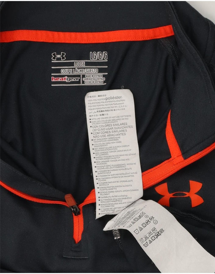 Under Armour Herren Heat Gear Pullover-Trainingsanzug mit Reißverschluss, Größe L, Grau