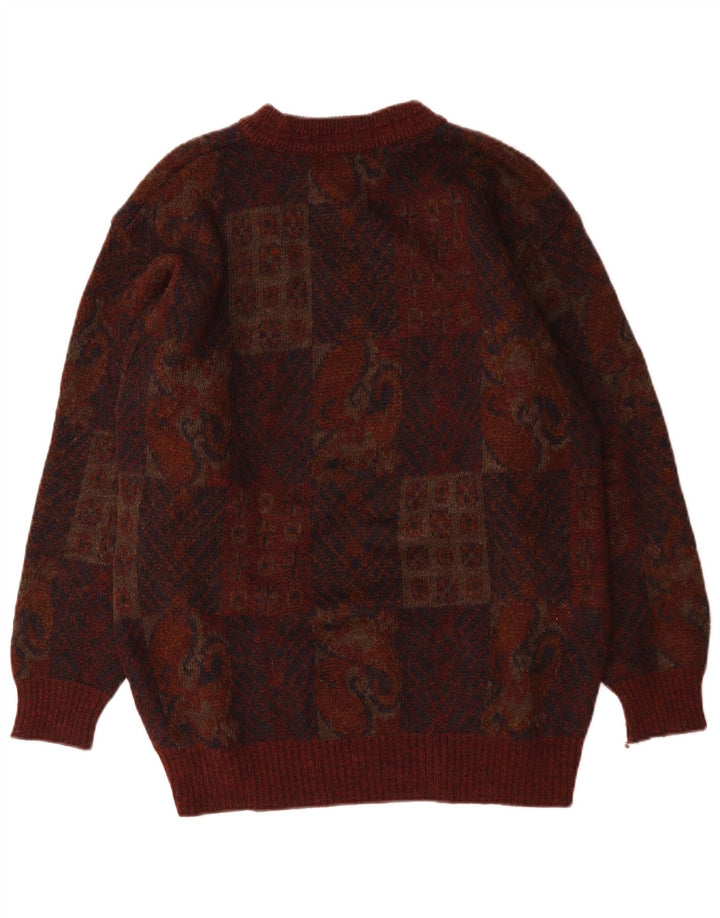 Marks & Spencer Herren St. Michael Pullover mit Rundhalsausschnitt, mittleres Burgunderrot