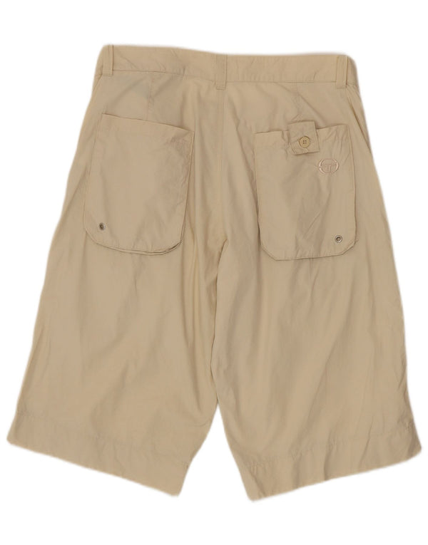 Sergio Tacchini Herren Freizeitshorts IT 50 Large W34 Beige Baumwolle