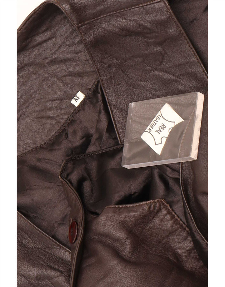 Vintage Herren Lederweste Mittelbraun