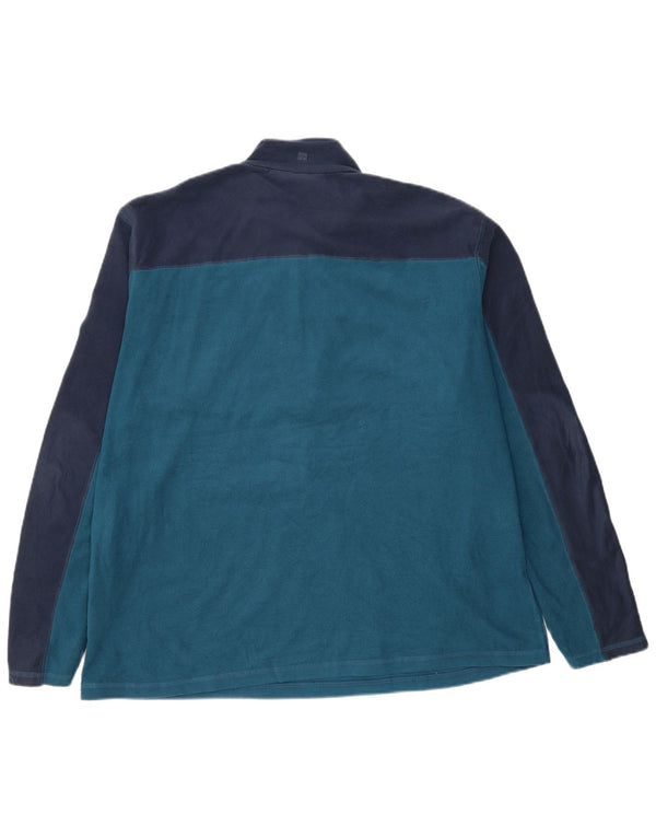 MOUNTAIN WAREHOUSE Herren-Fleecepullover mit Reißverschluss, XL, Marineblau, Farbblock