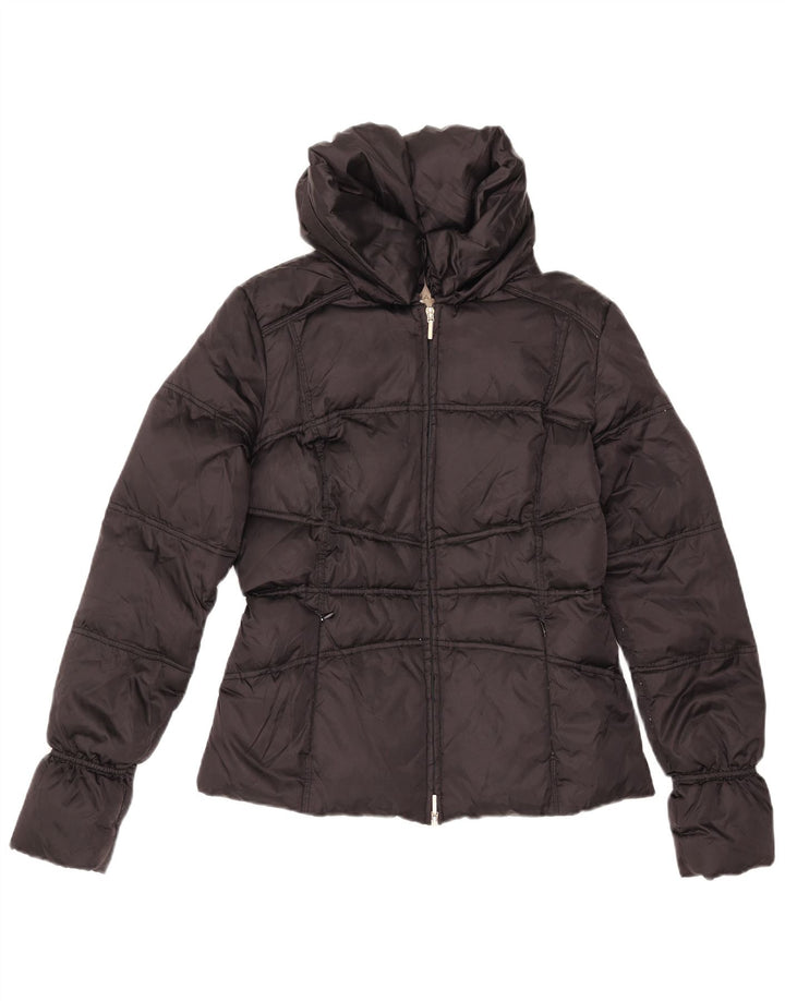 PHARD Wattierte Damenjacke mit Kapuze, UK 14, Größe L, Schwarz, Polyester