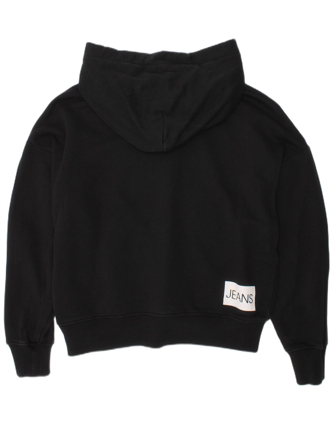 CALVIN KLEIN JEANS Crop Graphic Hoodie-Pullover für Mädchen, 11–12 Jahre, Schwarz