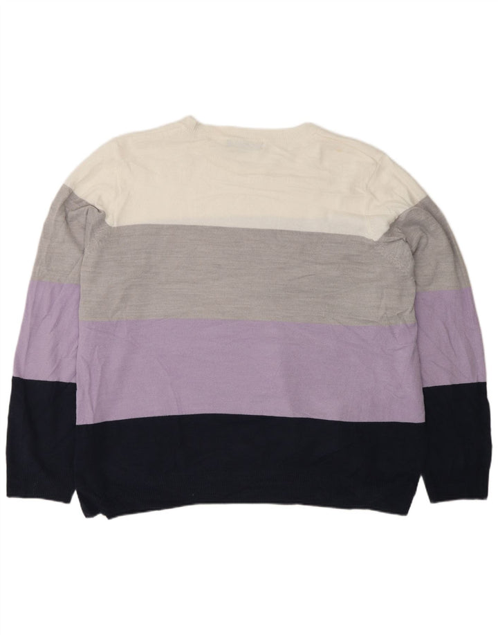Marks & Spencer Damen-Pullover mit Rundhalsausschnitt, UK 22 2XL, mehrfarbig