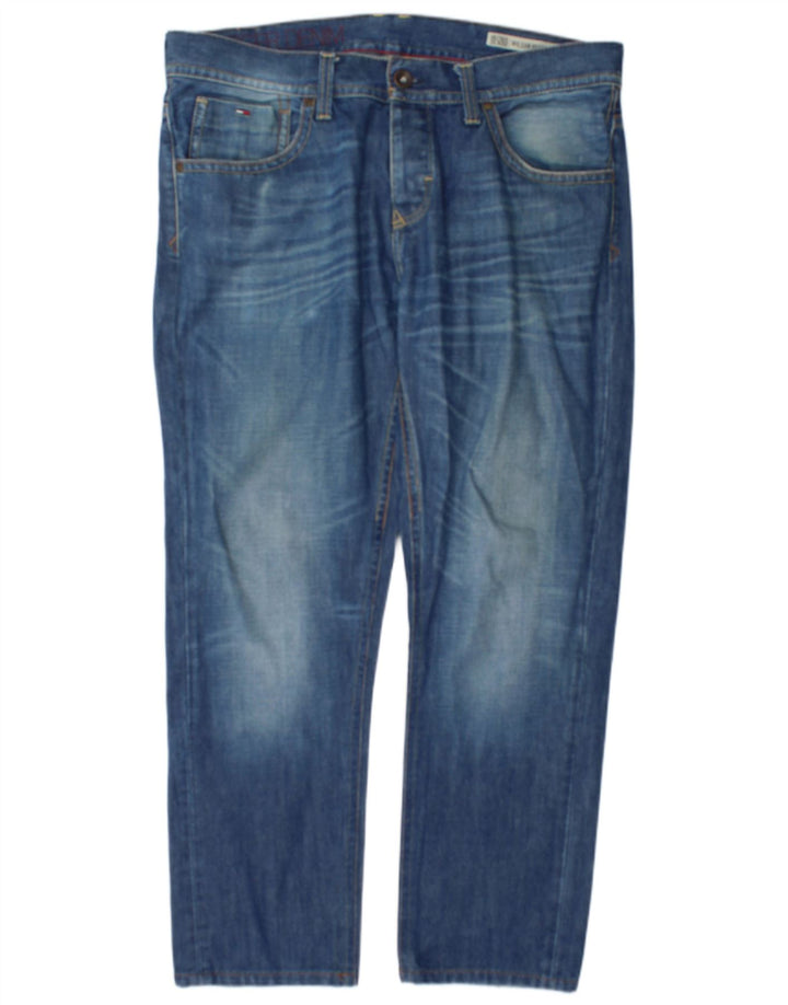 Tommy Hilfiger Herren Straight Jeans W38 L30 Blaue Baumwolle
