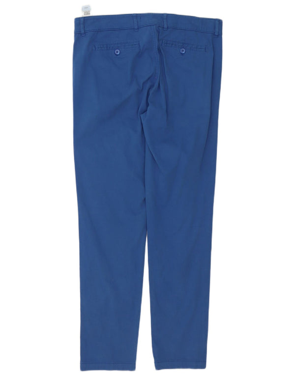 Marks & Spencer Slim Chino-Hose für Damen, UK 12, M, W32, L30, Blau, Baumwolle