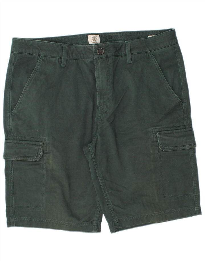 Timberland Herren Cargoshorts W36 Große grüne Baumwolle