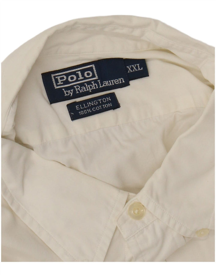 POLO RALPH LAUREN Herren Kurzarmhemd 2XL Weiße Baumwolle