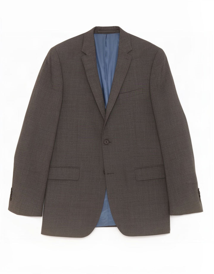 Marks & Spencer Herren-Blazer mit 2 Knöpfen, UK 40, mittelgraue Wolle