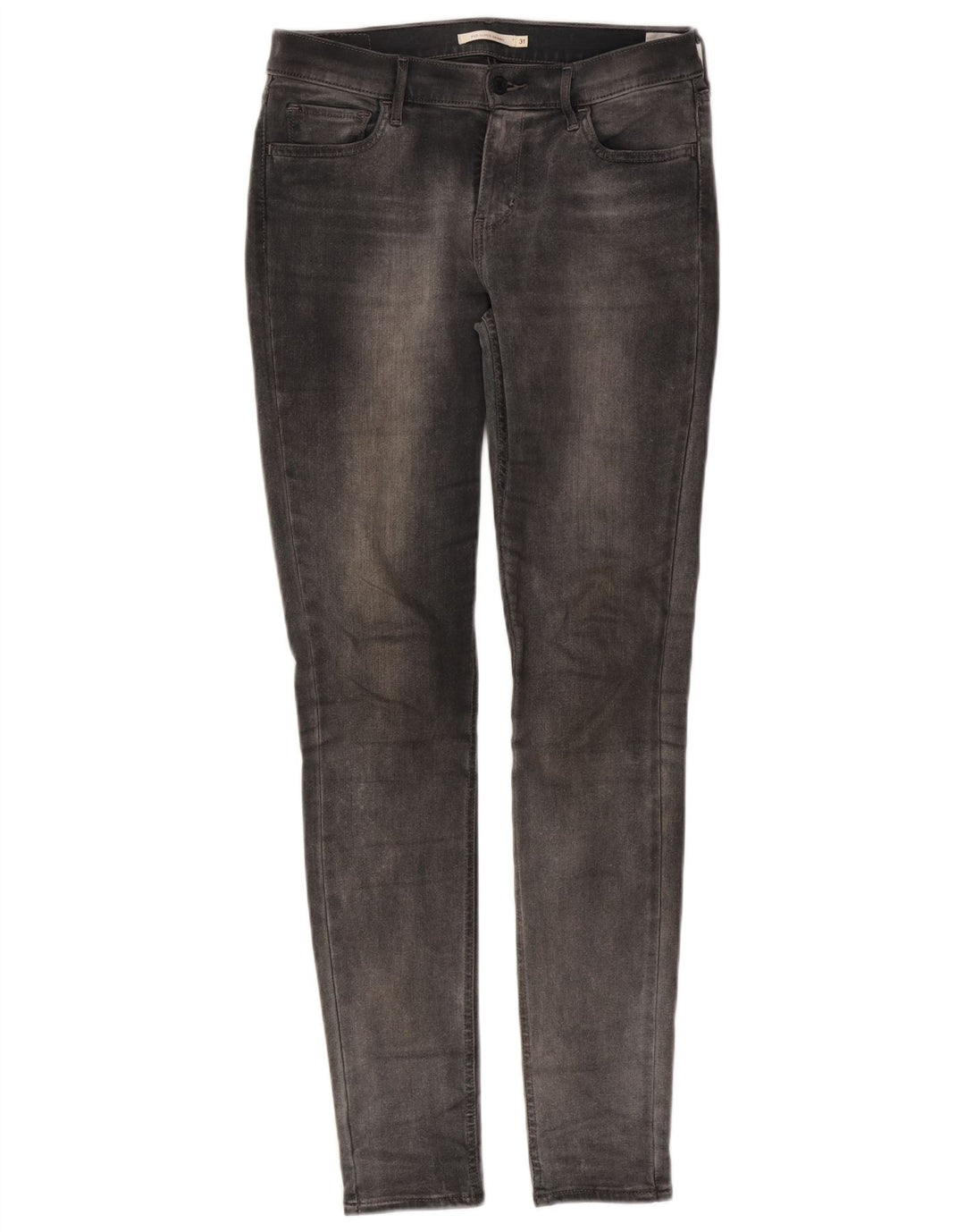 Levi's Damen 710 Super Skinny Jeans W31 L32 Graue Baumwolle