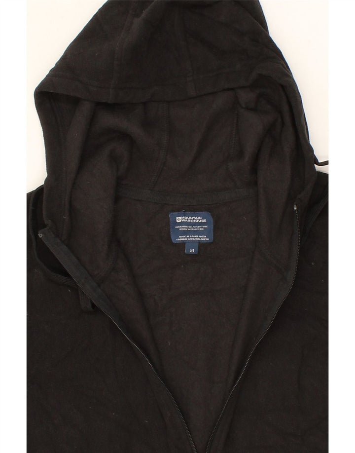 MOUNTAIN WAREHOUSE Mens Zip Hoodie Sweater Large Black Polyester Vintage Mountain Warehouse and Second-Hand Mountain Warehouse from Messina Hembry 