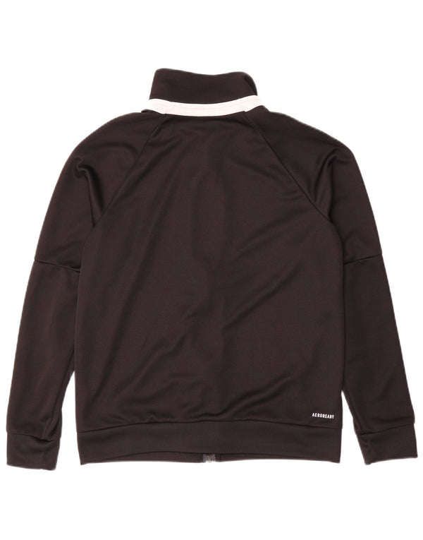 Adidas Jungen Aeroready Trainingsanzug Top Jacke 13–14 Jahre Schwarz Farbblock
