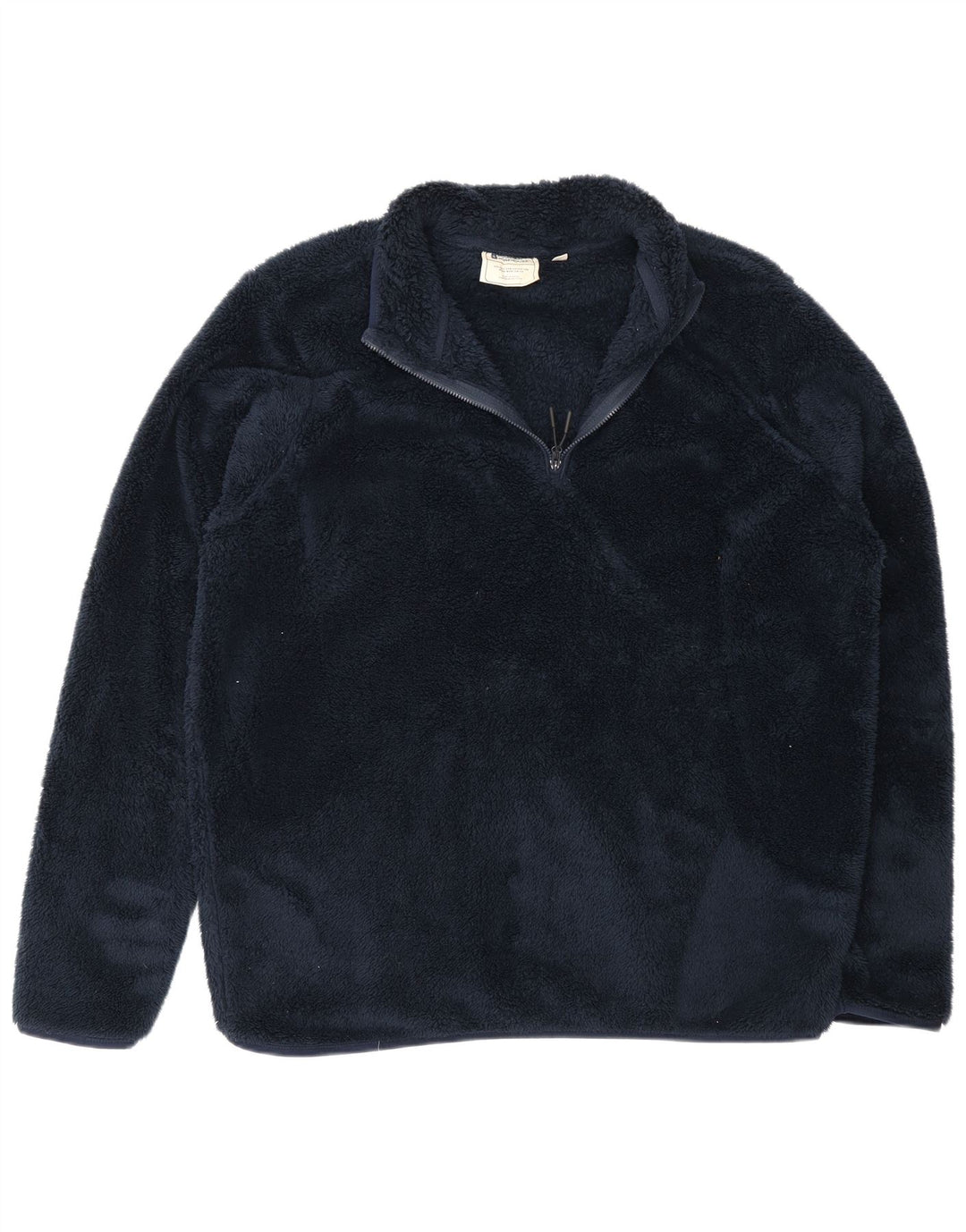 Mountain Warehouse Herren-Fleecepullover mit Reißverschluss am Kragen, groß, marineblaues Polyester