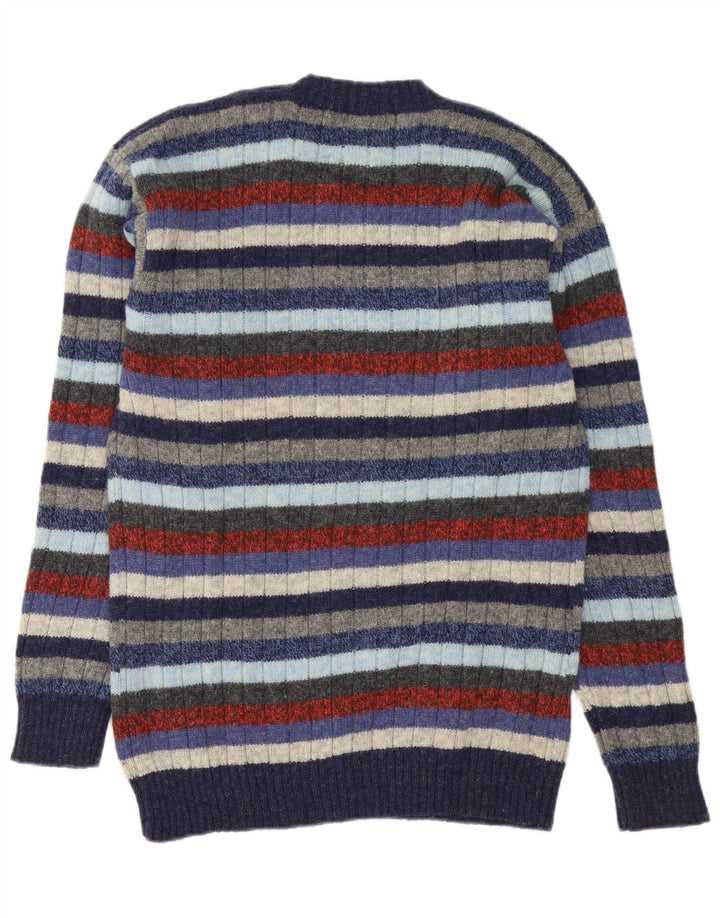 Les Copains Herren-Pullover mit Rundhalsausschnitt, Größe 46, klein, mehrfarbig, gestreift