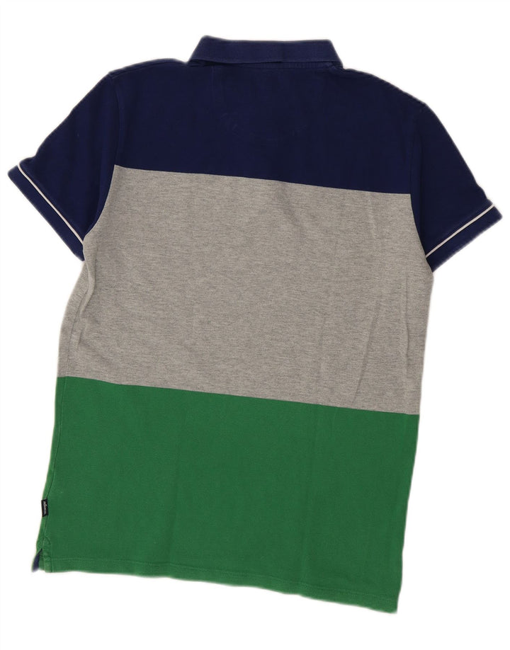 Wrangler Herren-Poloshirt, mittelgroß, mehrfarbig, Colourblock-Baumwolle