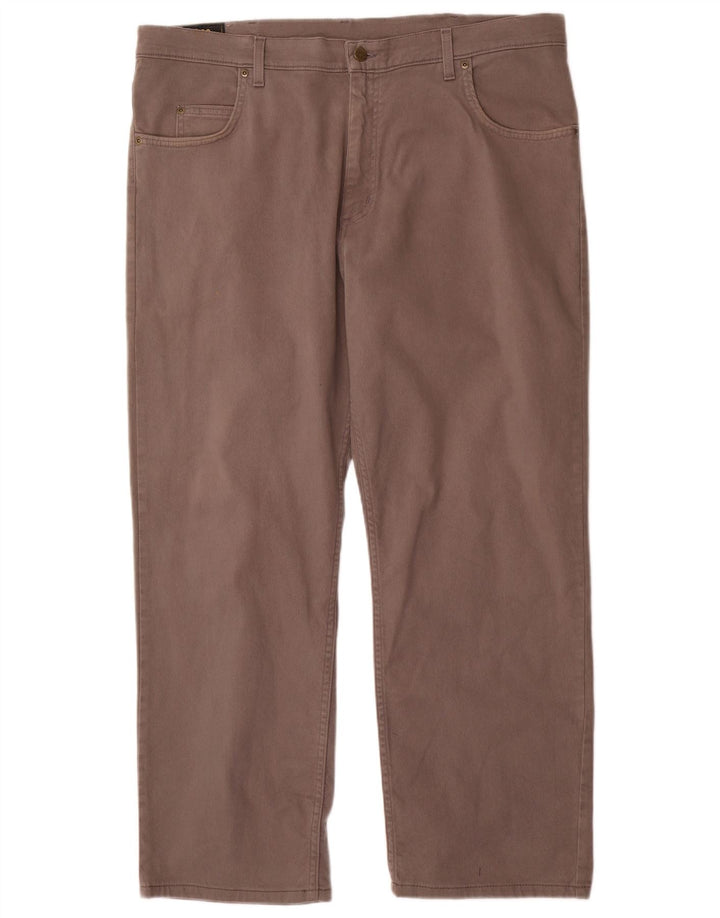 Lee Damen Brooklyn Straight Jeans W42 L30 Graue Baumwolle