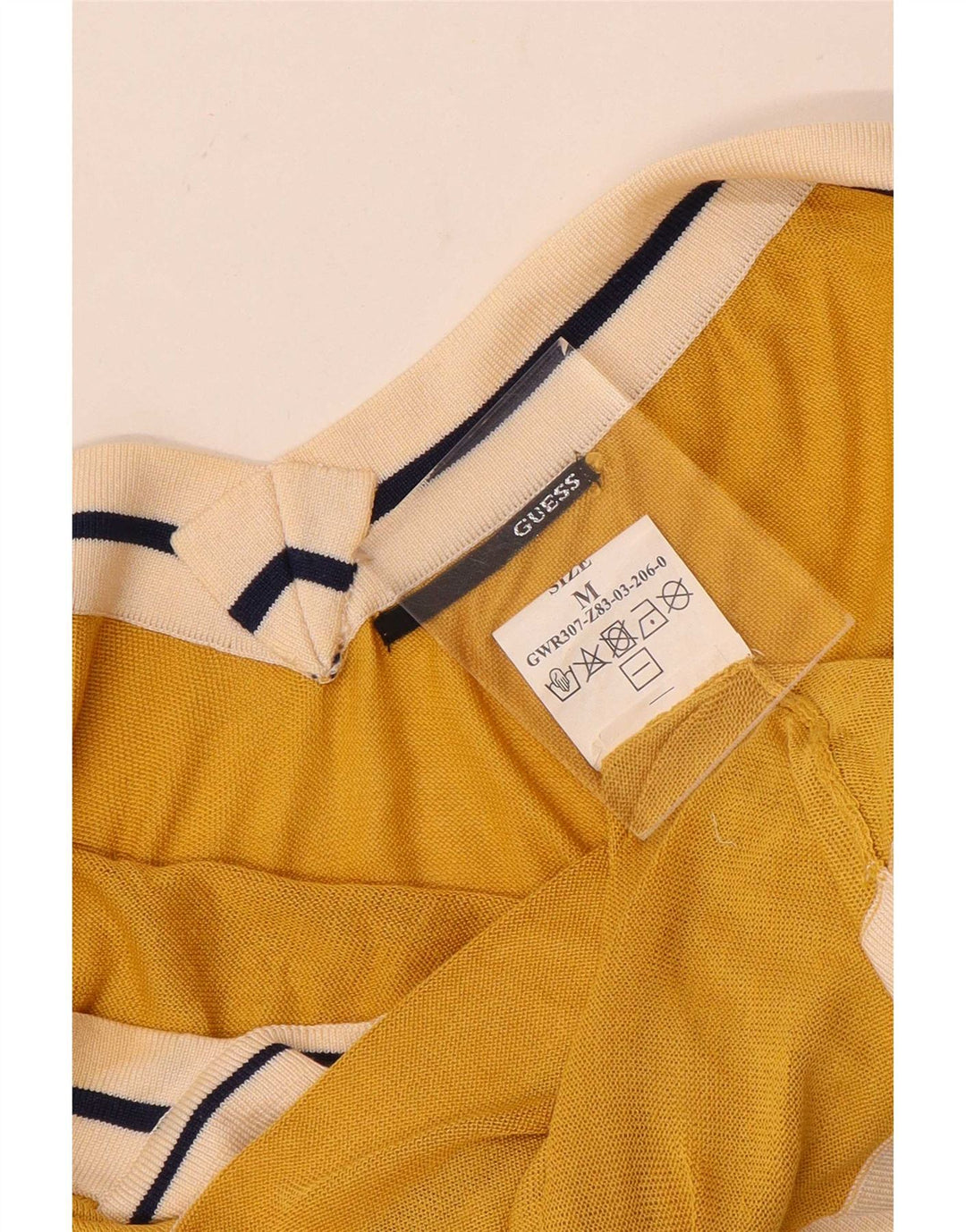 Guess Graphic Neckholder-Top für Damen, UK 12, mittelgelbe Colourblock-Seide