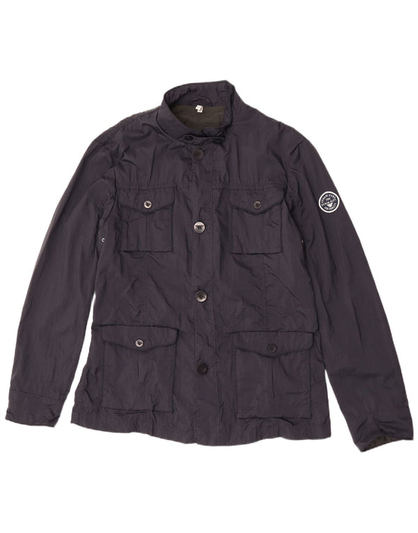 Armani Jeans Herren Utility Jacke UK 42 XL Marineblau Polyamid