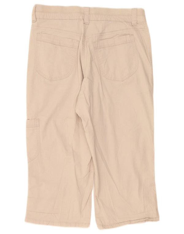 Lee Damen Cargo Caprihose US 12 Large W32 L20 Beige Baumwolle