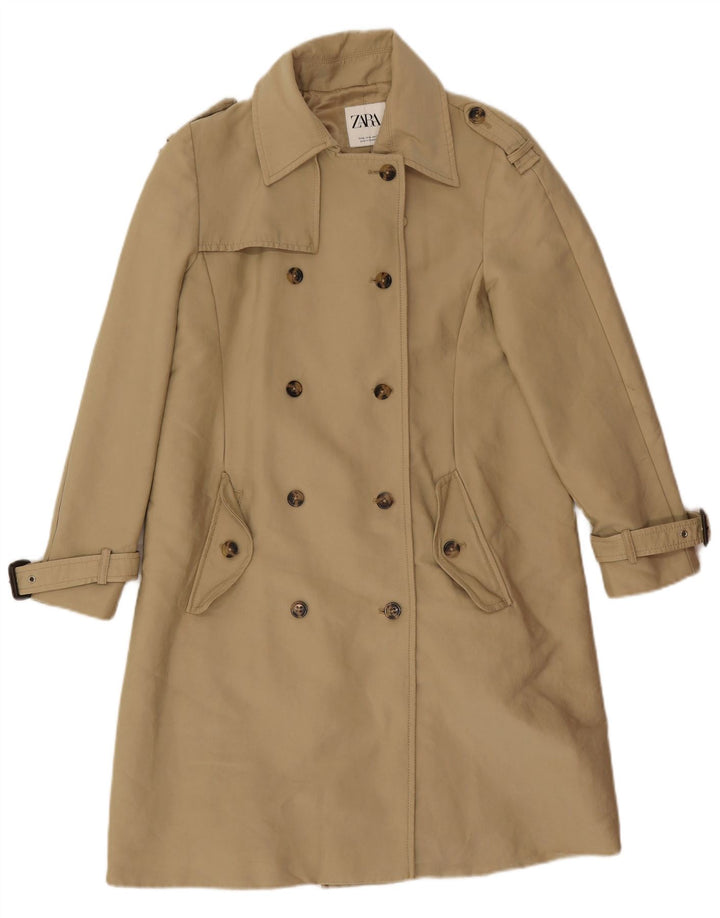 Zara Damen Trenchcoat UK 14 Medium Beige Polyester