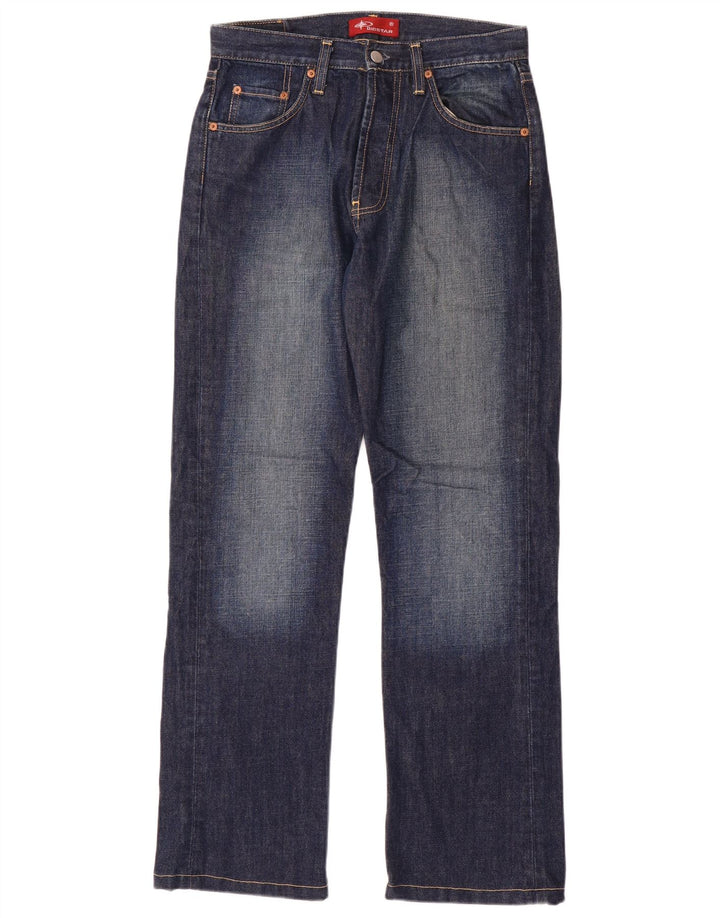 Big Star Herren Straight Jeans W31 L31 Blaue Baumwolle