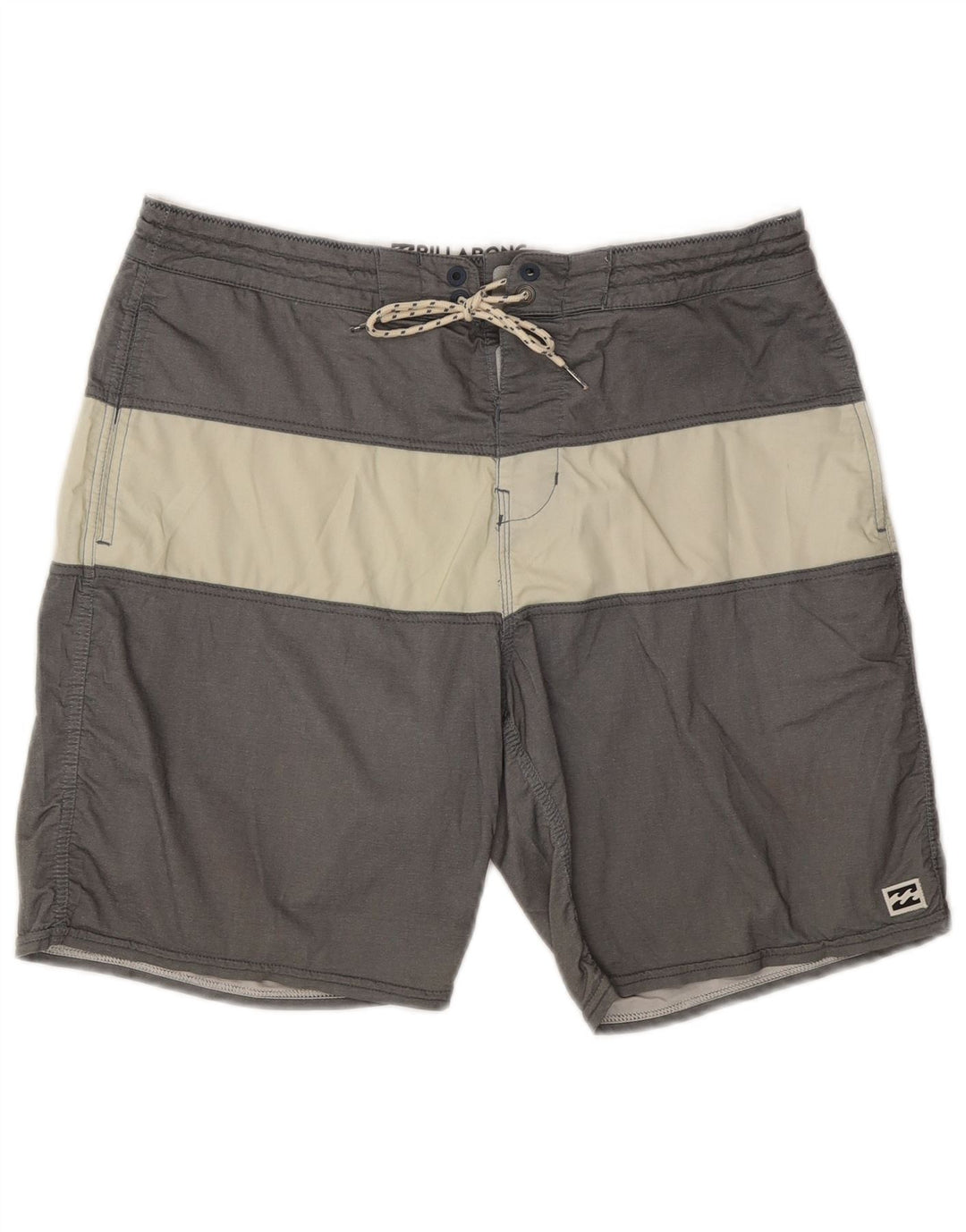 Billabong Herren-Badeshorts aus mittelgrauer Colourblock-Baumwolle