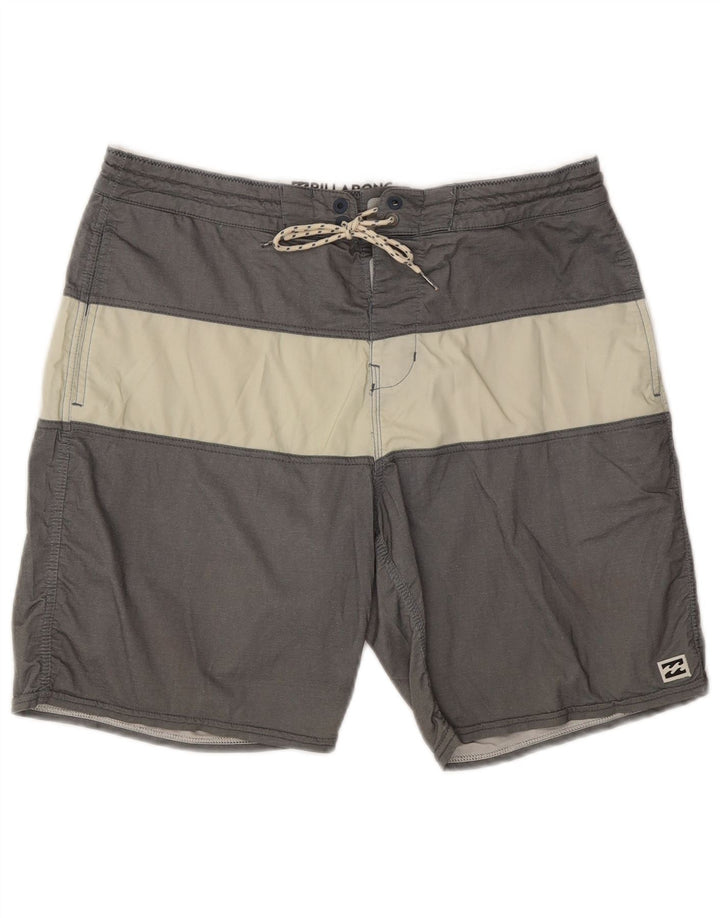 Billabong Herren-Badeshorts aus mittelgrauer Colourblock-Baumwolle